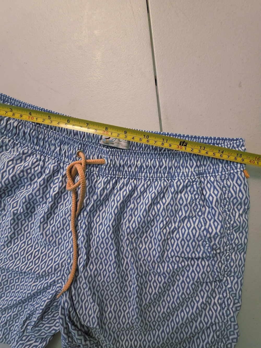 J. Crew Light Blue Patterned Swim Shorts